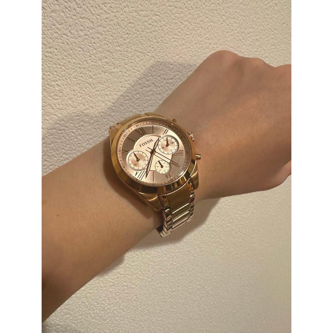 Used FOSSIL watch pink gold