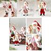 Cute Santa Claus Ornament With Musical Instruments Christmas Decoration Props For Holiday Decor And Window Display