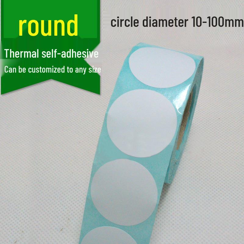 

Durable Self-Adhesive Thermal Barcode Labels – Round, Single/Double Row 40x40mm, 500 sheets, single row