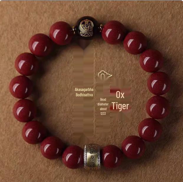 Zinnoberrot Lila Goldener Sand Tierkreiszeichen Schutzarmband für Glück und Sicherheit im Geburtsjahr