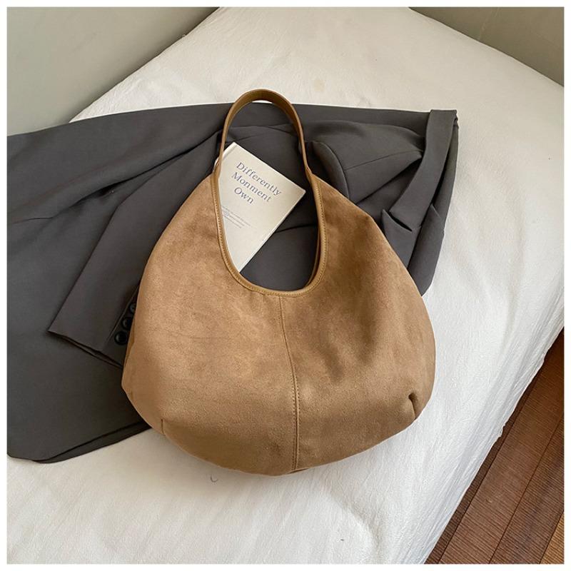 Casual Commuting Large-capacity Suede Bag Women's New Autumn Shoulder Simple Messenger Bag Tote Bag