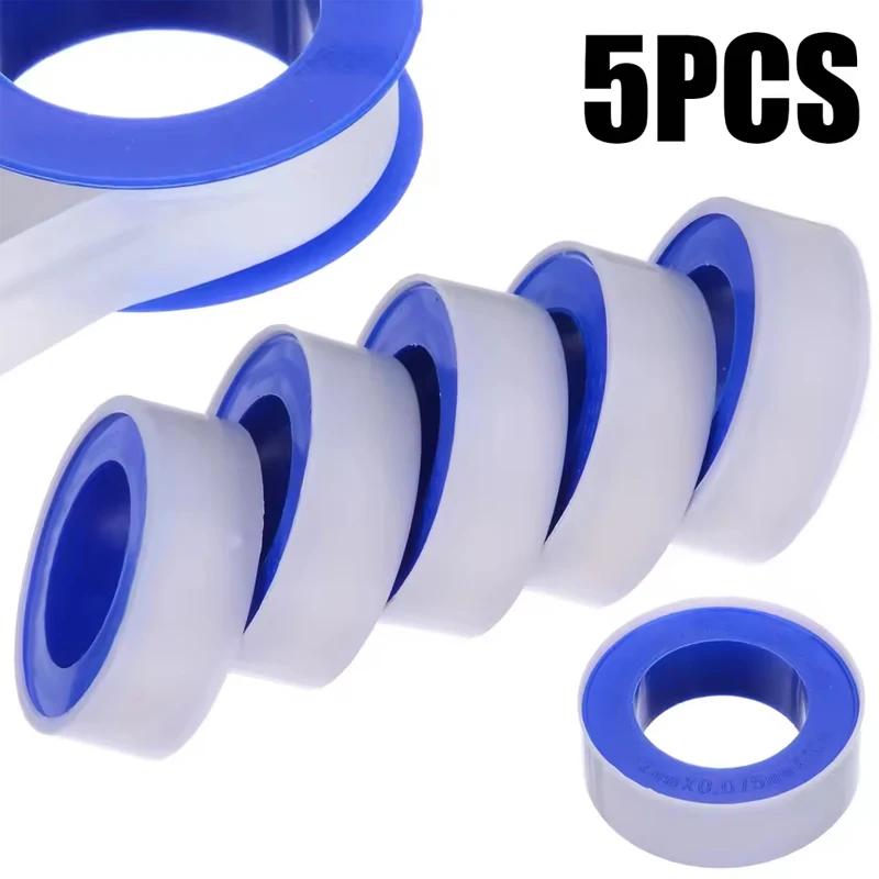 5PCS PTFE Thread Sealing Pipe Tape Gas Water Tape 10 Meters Waterproof Engineering Dedicated Duct Tap Evacuum Seal Roll