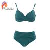 Lus Size Swimwear Black Push Up Bikini Swimsuit Woman 2024 Solid Tummy Control Two Piece Bathing Suits Biquini