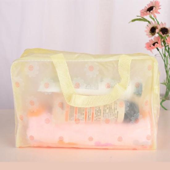 Design cu mâner geantă de machiaj Capacitate mare Durabilă în aer liber Geantă de depozitare cosmetice pentru călătorie pe plajă Materiale de fitness