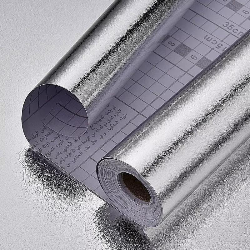 

Современная Кухня Высокотемпературные Наклейки на Стену Самоклеящиеся Маслостойкие Наклейки Водонепроницаемые И Плиты Алюминиевая Фольга 40cmX5m