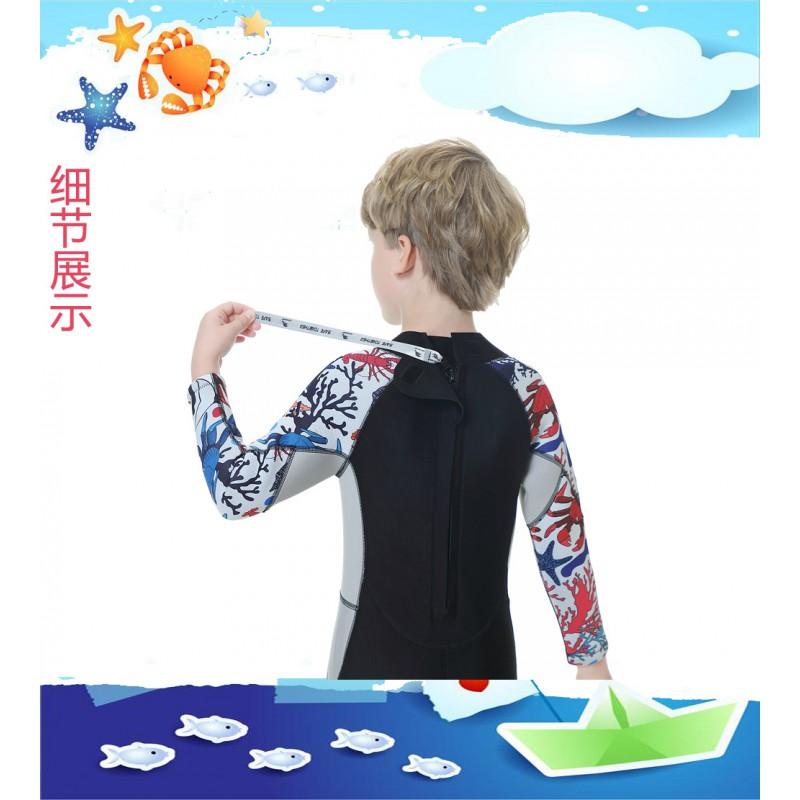 2.5MM Diving Suit Boys Warm Snorkeling Surfing Training Jellyfish Swimsuit R003 Speed Dry Cartoon