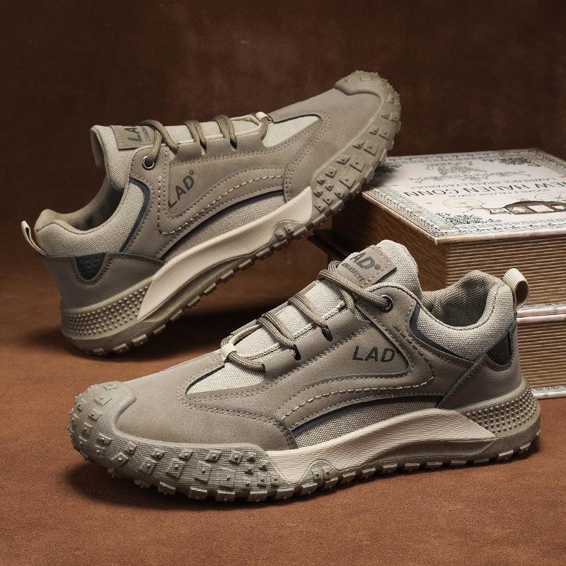 

Men s shoes 2025 new fashion mesh breathable casual sports shoes outdoor versatile non-slip wear-resistant tooling hiking shoes 39
