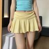 Waist-Flipping Ruched Skirts Prevent Exposure Golf Sports Women Short Dress High Elasticity Athletic Short High Waist Skirt