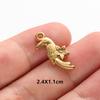 6pcs Fashion Animal Pendant Sea Turtle Tail Horse Stainless Steel Lobster Bird Charms for Jewelry Making Bulk Handmade Keychain