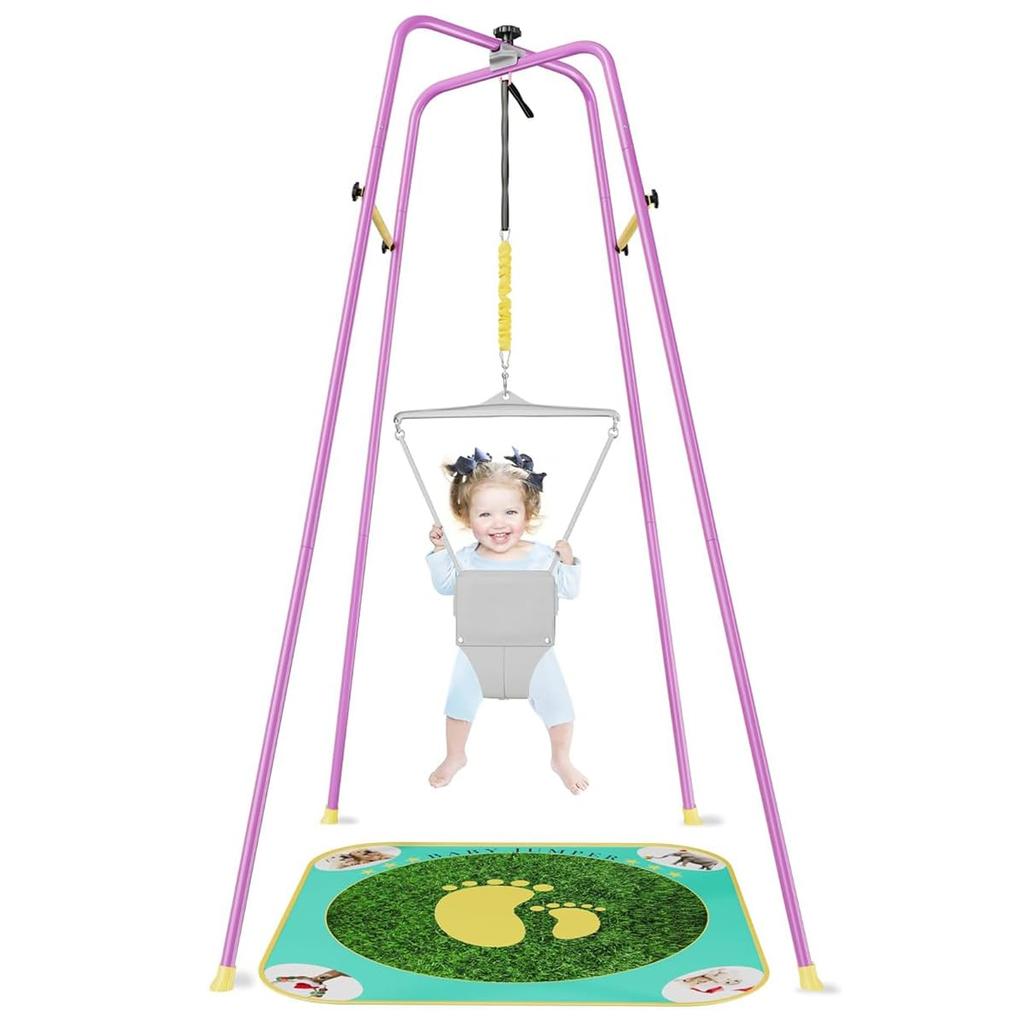 LUCKY BIG NINE Jumper Porta Stand Baby Toy Jump Exercise Baby Fitness Frame (Deep Purple)