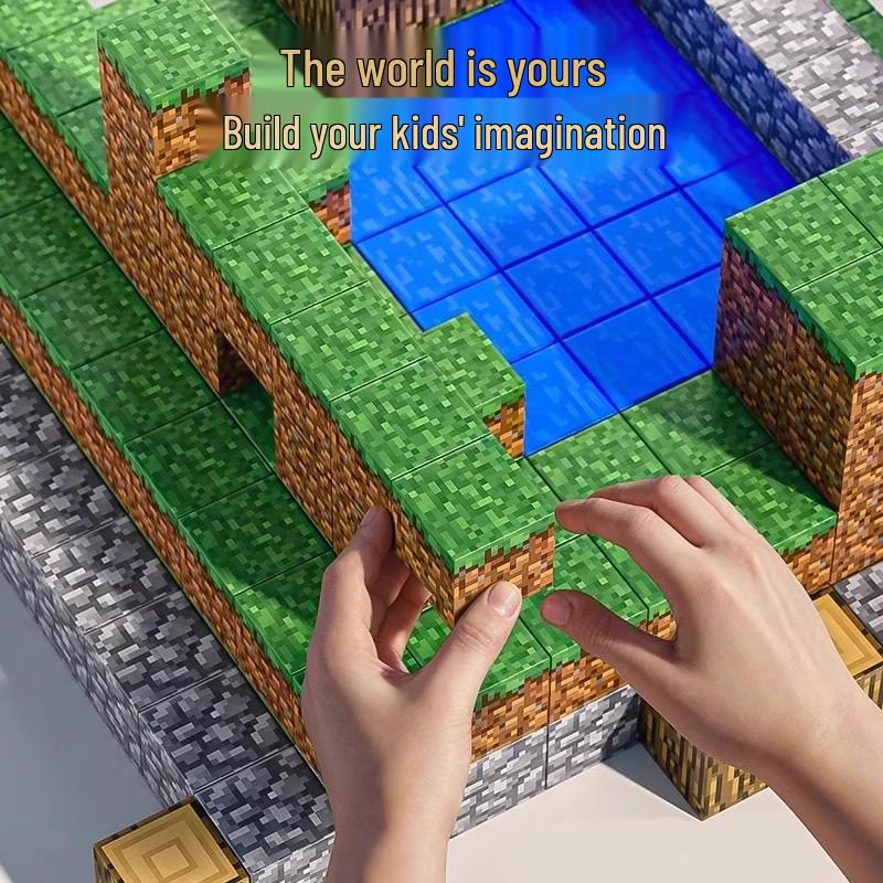 Minecraft TNT Magnetic Building Block Puzzle - Children's Magnetic Iron Cubes Toy