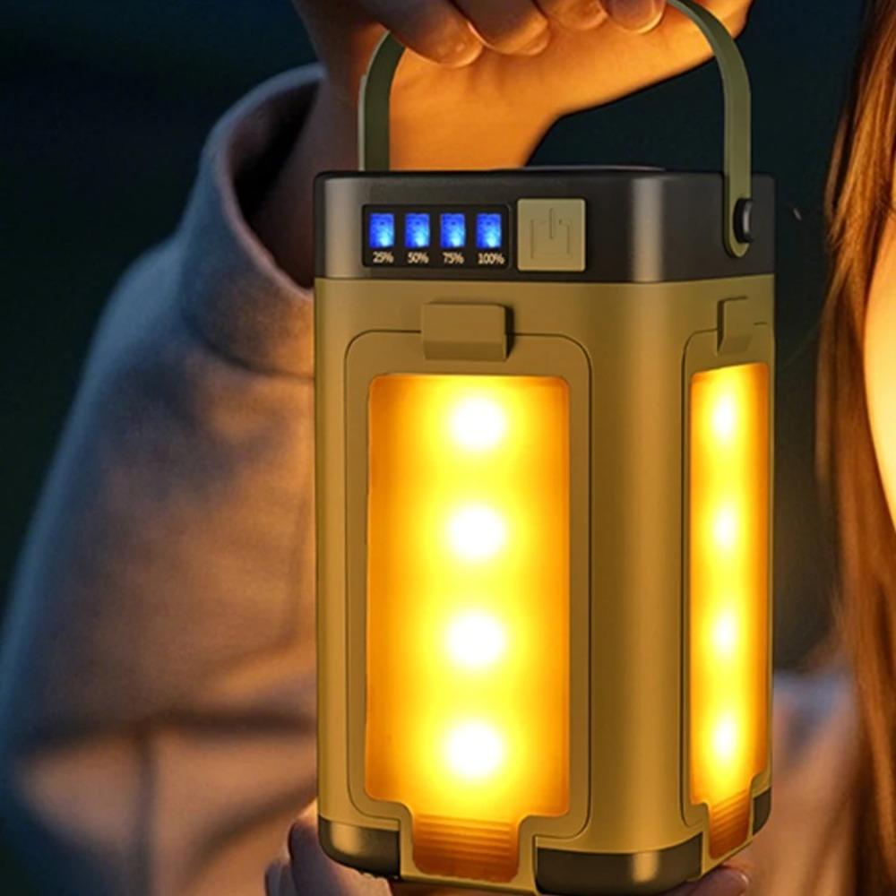 Solar Camping Lantern Foldable Camping Light Waterproof Rechargeable Lantern LED Tent Light for Camping Hiking Fishing Emergency