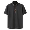 Camisa de manga corta de gran tamaño para hombre, camisa bordada informal de negocios fina de verano