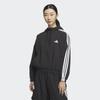 Women S 3 Stripe Woven Windbreaker caSual Black