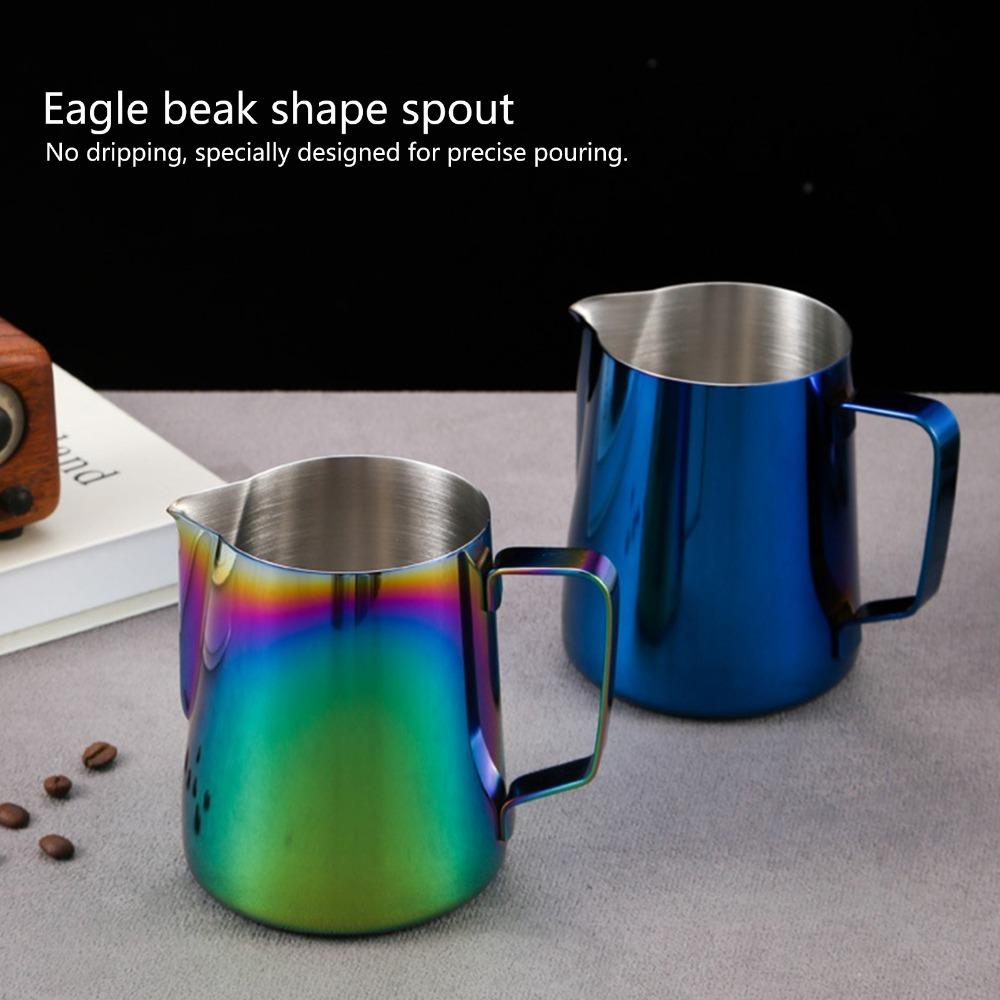 Colorful Coffee Pitcher 350ml Capacity Milk Frothing Pitcher Steaming Pitcher Cappuccino Making