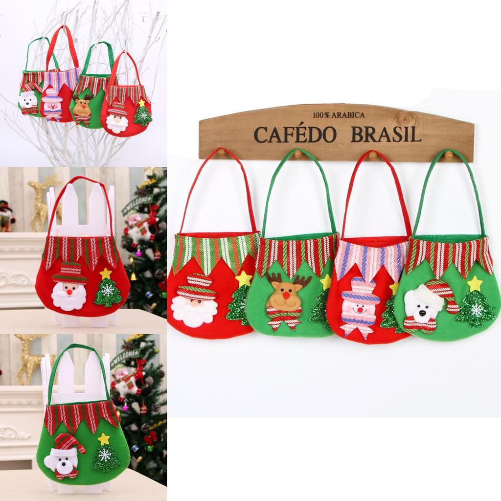 Christmas Festive Gift Bags For Holiday Storage And Party Decoration Use