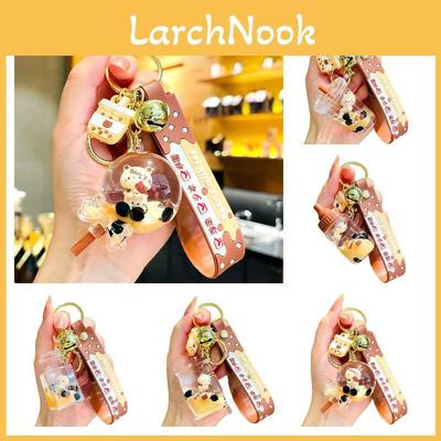 Unique Floating Bear Milk Tea Cup Keychain Adorable Acrylic Keychain Perfect For Travel Souvenirs