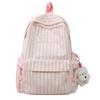 School Bag High Value New Fresh and Sweet Striped Backpack Junior High School Students Lightweight Large Capacity Backpack