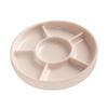 Round White Imitation Porcelain Plastic Palette with Lid for Acrylic and Watercolor Painting