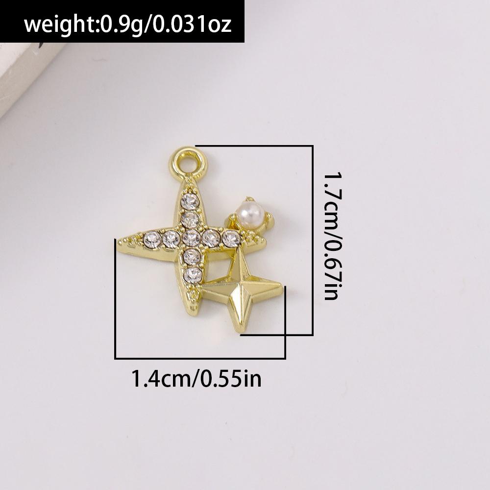 5pcs Delicate Rhinestone Star Charms Pendants for Jewelry Making DIY Necklace Earrings Bracelet Accessories Supplies