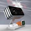 T8 3 in 1 Wireless Charging Station Foldable Charger Stand for iPhone 15-12/Apple Watch/Airpods