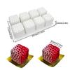 Silica Gel Mousse Cake Mold, Bakery Dessert Mousse DIY Chocolate Soap Candle Mold, 8-Cavity Cube Honeycomb