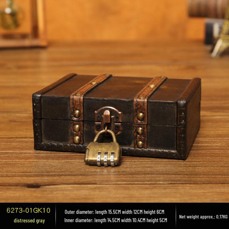 Exquisite Wooden Antique Jewelry Storage Box - Dustproof and Clutter-Free