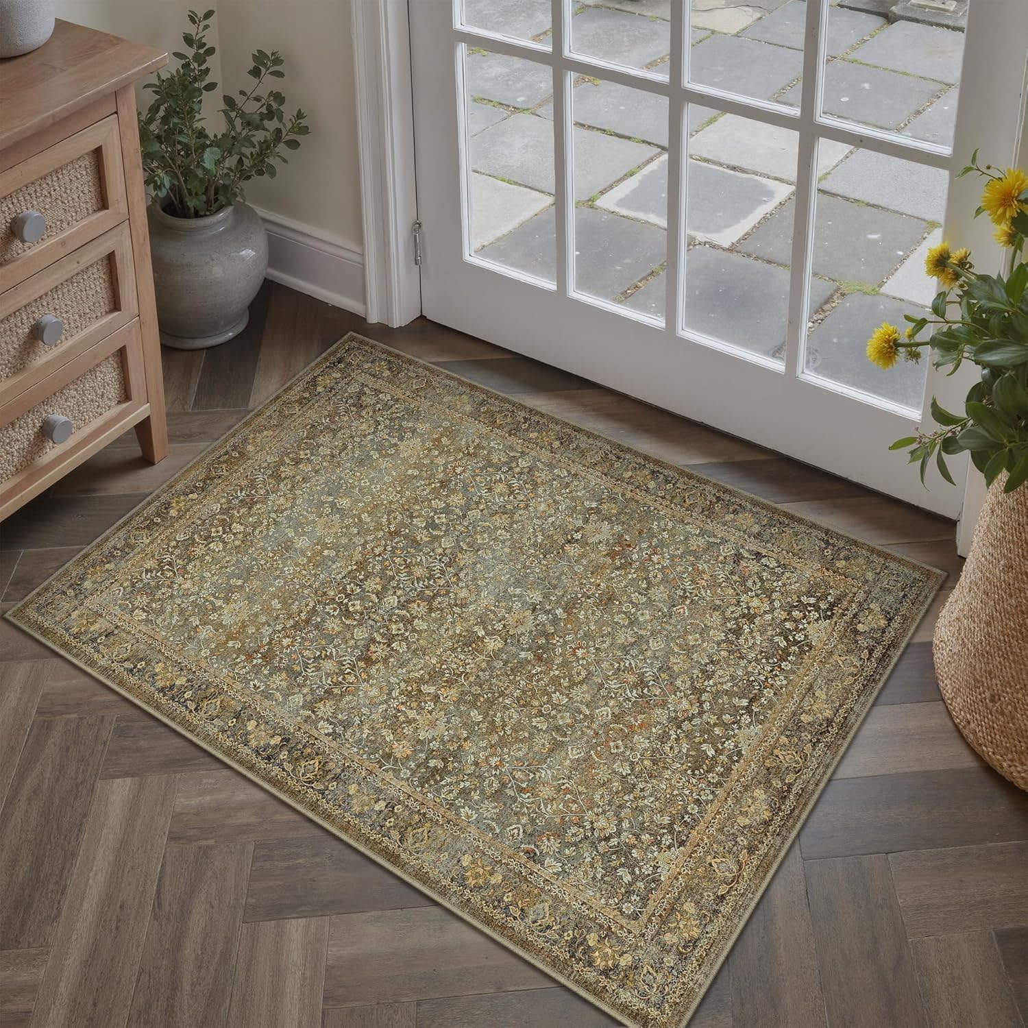 

Ковер на спинку сиденья в персидском стиле из искусственного кашемира, можно стирать, коврик для коридора и кухонной двери, противоскользящий, можно стирать, домашнее украшение 40X60CM (1.3X2FT