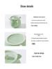Double-eared Heat-resistant Ceramic Lard Jar with Lid, for Kitchen Oil and Chili Storage.