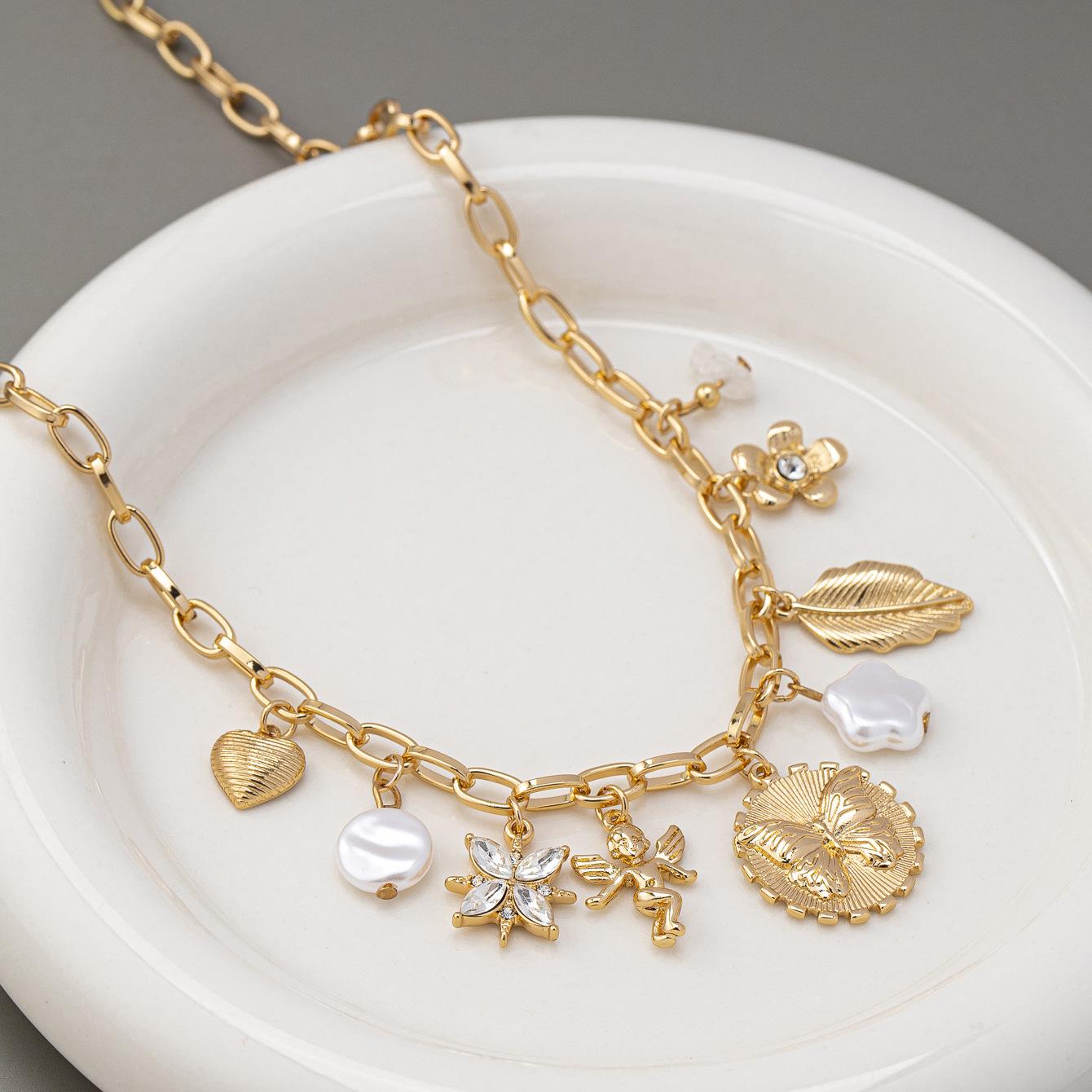 

Многослойный кулон из циркона, кулон-ракушка, имитирующий барочный жемчуг, модное трендовое колье, ниша