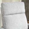 Reclining Relax Armchair Upholstered in Synthetic Linen with Footrest and Side Pocket Load 135 kg Light Gray