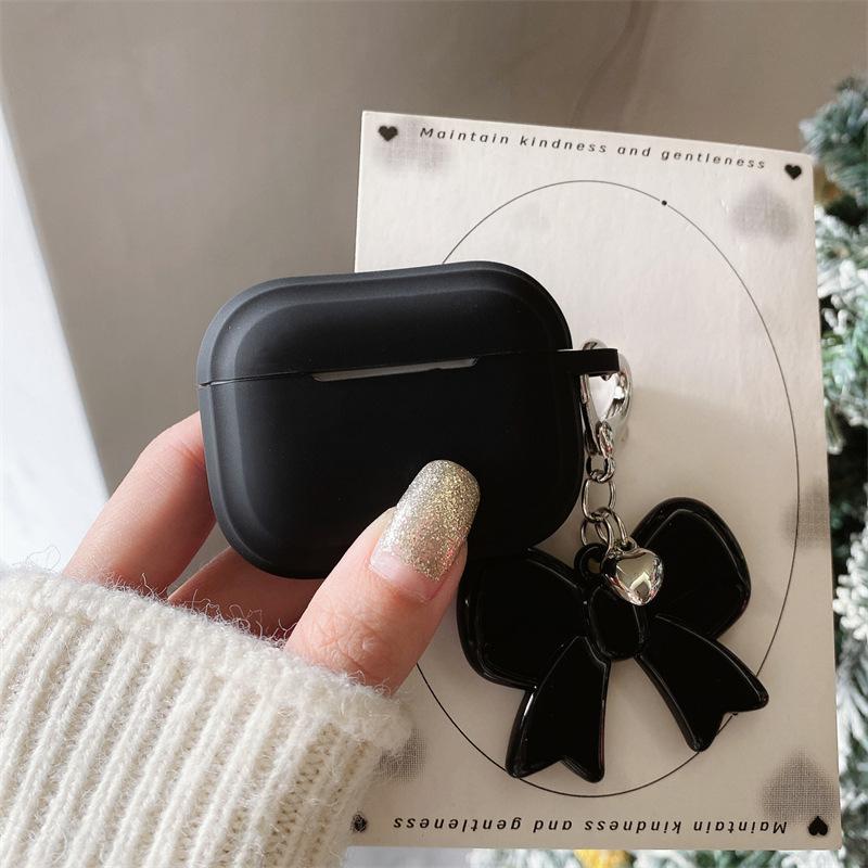 Korean-style Solid Color Bow Is Suitable for AirPods Pro 1st Generation Protective Cover, 1st Generation Pro 1 Apple Bluetooth Earphone Case