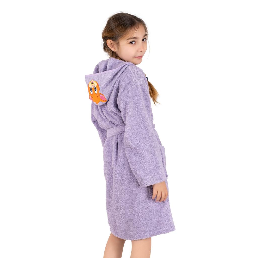 Hooded Boy Girl Bathrobe - Cat Patterned