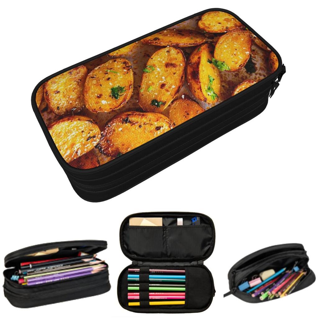 I Don't Know I'm Just A Potato Potato Lover Gift Pencil Case for Students School Pen Box Pencil Bag Stationery Pen Holder Bag