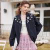 Women's National Style Embroidered Stand Collar Jacket