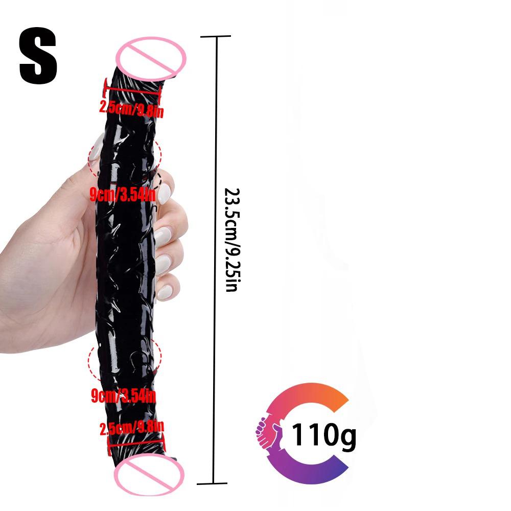 Double Ended Realistic Dildo Flexible Dildos Long Dong for Double Sided Anal Play G-spot Stimulator Sex Toys for Women Couple