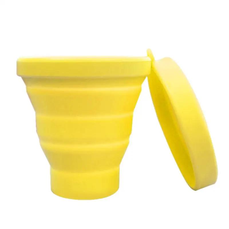 Portable Travel Silicone Folding Water Cup Silicone Foldable Traveling Cup For Outdoor Pet Camping Drinkware Water Cup
