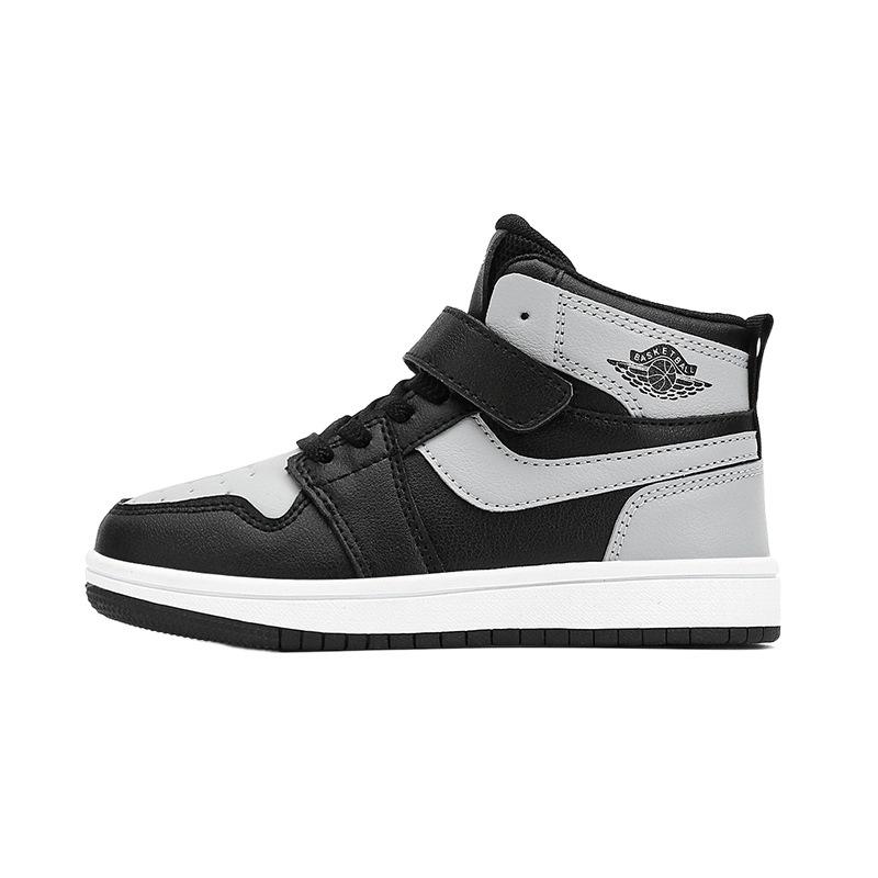 Boys high-top fashion waterproof sneakers board shoes autumn middle school students fashion versatile tide non-slip leather surface children