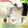 IBC Tote Adapter 12in Leakproof Brass Valve Coarse Thread for 275?330 Gallon Water Tank Garden