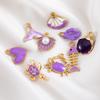 10pcs Cute Green Purple Pink Enamel Ocean Crab Conch Fishtail Heart Charms Alloy Pendants DIY Necklace Bracelet Jewelry Findings