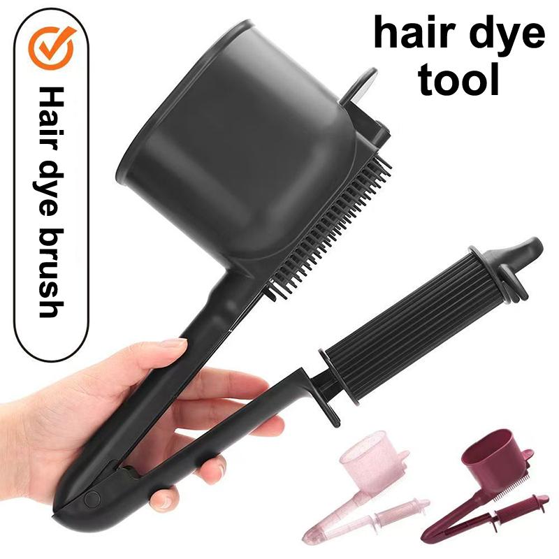 1Pcs Professional Hair Dyeing Tool 2-In-1 Automatic Roller Comb With Smooth Brush Dye Salon Hair Care Plastic Salon Hairdressing