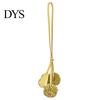 Straw Bag Charm Pendant Imitation Leather Artificial Hydrangea Ball Small Decorative Keychain with Adjustable Drawstring Bags Keys Backpacks Accessory