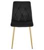 Libra Chair - Black Velvet / Gold Legs X 1