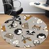 1pc woodland animals Office Round Area Rug, Under Office Chairs Bedroom Living Room Home Decor, Room Deco