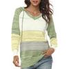 Women's Fashion Casual Knitted V-Neck Hooded Long Sleeve Pullover