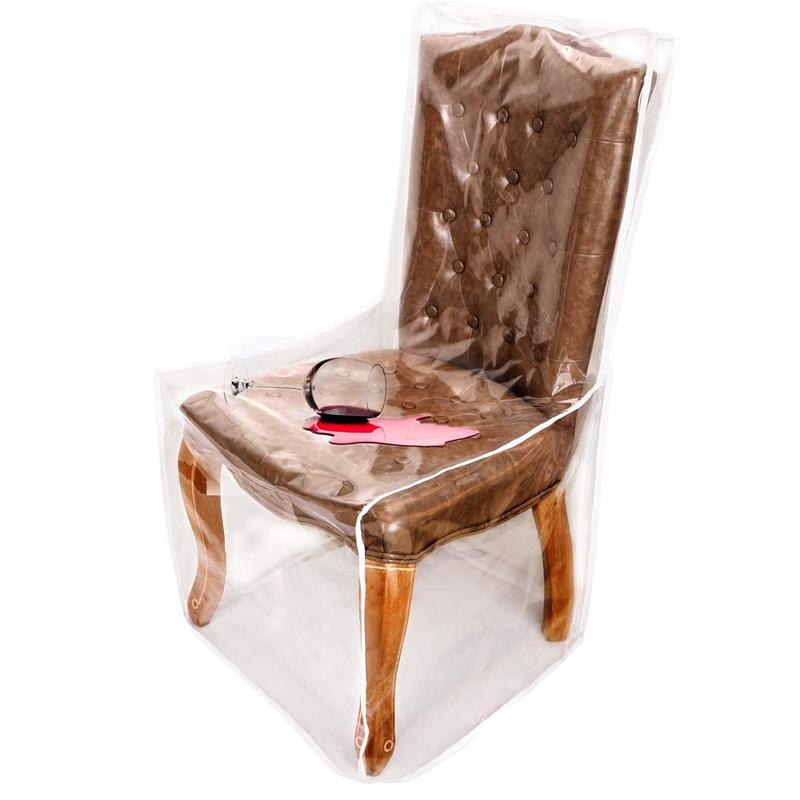Waterproof Platstic PVC Clear All Dining Chair Slipcover Protector Away From Dust and Claws