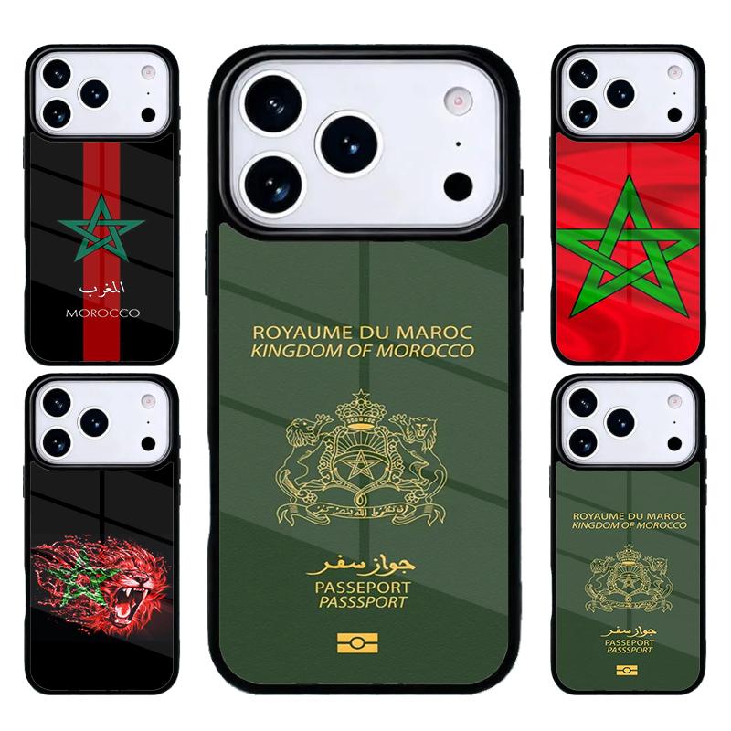 Morocco Map Flag Bumper Phone Case For iPhone 17 Air 16 15 14 13 12 11 Pro Max Plus