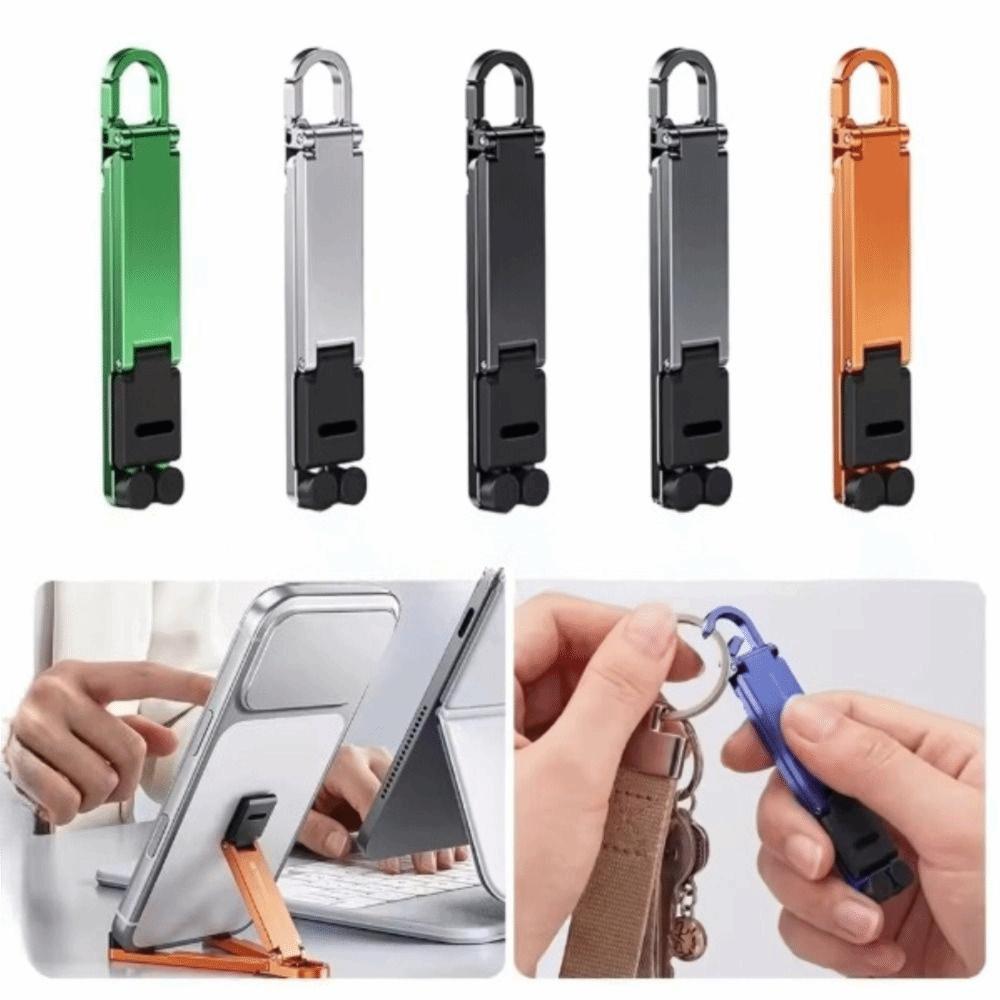 Multi-Angle Adjustable Mini Keychain Phone Stand Lightweight EDC Travel Stand Outdoor