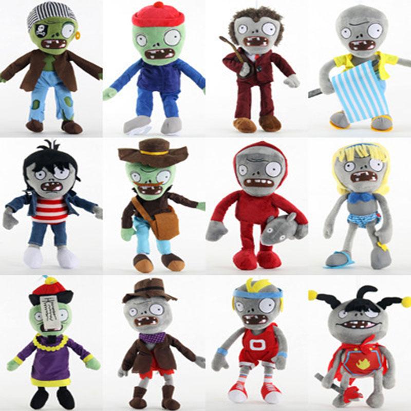 39 Styles 22-30cm Plants Vs Zombies Cosplay Plush Toys PVZ Hats Pirate Duck Zombie Plush Stuffed Toy Doll for Children Kids Gift
