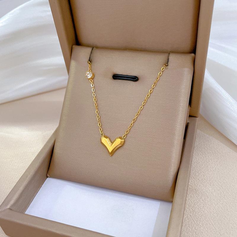 Geometric Planet Personality Minimalist Wind Furnace Real Gold Necklace Female Collarbone Chain